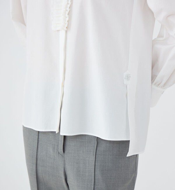 TOMORROWLAND collection「100/2コンパクトブロード ランダムタックブラウス」|シャツ・ブラウス|