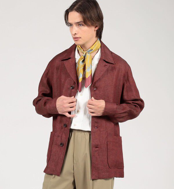 TOMORROWLAND MENS「TOMORROWLAND PILGRIM リネン ハンドカバーシャツ」|ブルゾン・スタジャン|