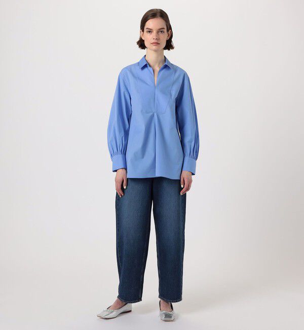 MACPHEE「コットンデニム コクーンテーパードパンツ」|デニム|