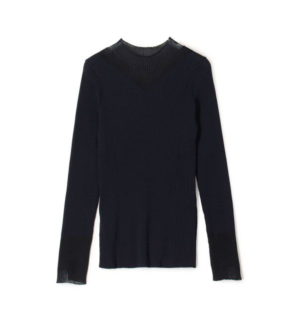 DES PRES「コットンアセテートリブ ビルドネックプルオーバー」|ニット・セーター|69 ネイビー