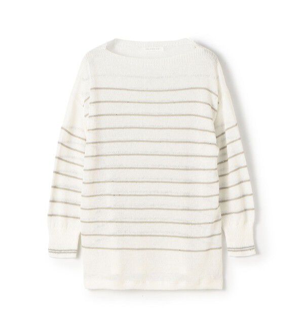 GALERIE VIE「リネンコード バスクプルオーバーニット」|ニット・セーター|12 ホワイト系