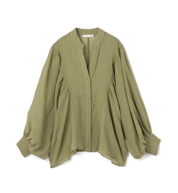 TOMORROWLAND GOODS「Devotion TWINS  ELPIS  ボリュームスリーブシャツ」|シャツ・ブラウス|53 グリーン