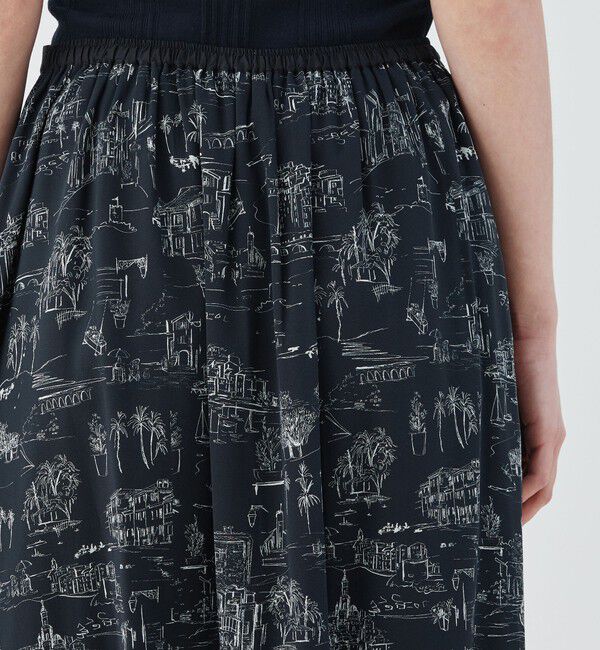 GALERIE VIE「 LandScapeシルクストレッチ イージータックスカート」|スカート|