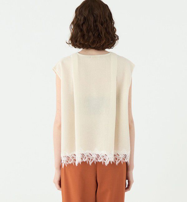 Ballsey「レーステープコンビ タックプルオーバー」|ニット・セーター|