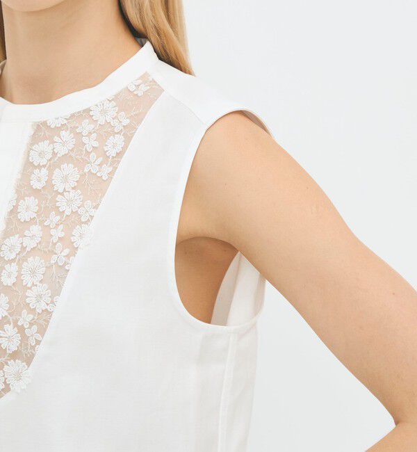 CABaN「フレンチレースコンビ ボザムシャツ」|シャツ・ブラウス|