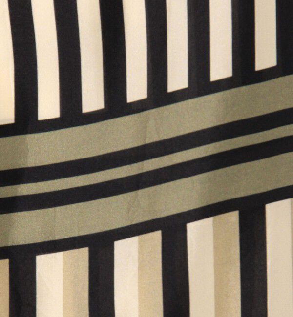 GALERIE VIE「シルクハブタエストライププリント バンドカラーシャツワンピース」|ワンピース|