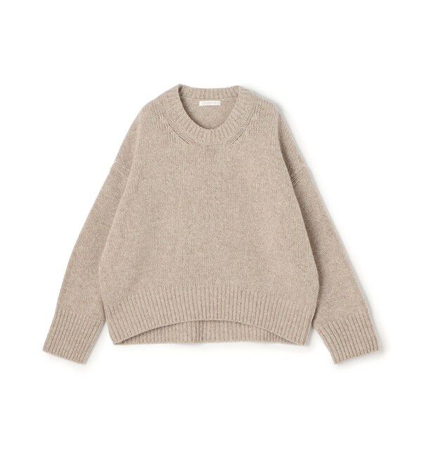 GALERIE VIE「ファインウール クルーネックプルオーバー」|ニット・セーター|44 ベージュ系