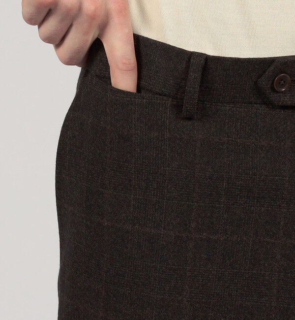 TOMORROWLAND MENS「ウールナチュラルストレッチ ノープリーツスラックス DRAGO」|スラックス|