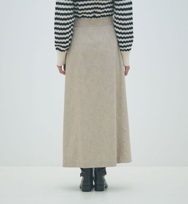MACPHEE「ネップツイード マキシスカート」|台形|