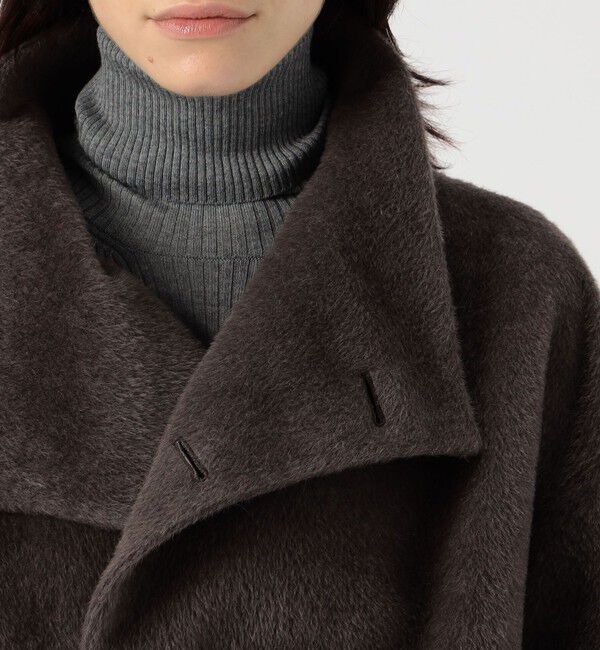 GALERIE VIE「スーリーアルパカシャギー ハイネックオーバルコート」|その他|