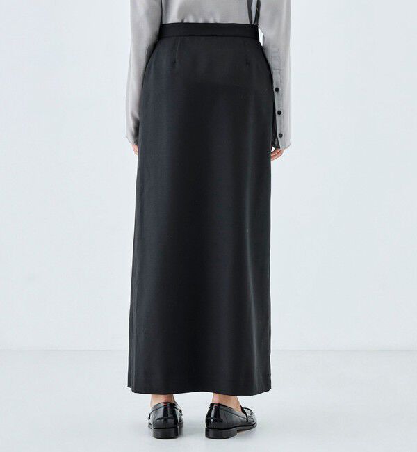 Edition「ドライツイル フロントジップスカート」|台形|