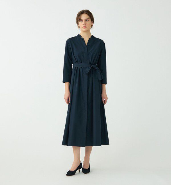 Ballsey「プリーツコンビ シャツワンピース」|ワンピース|