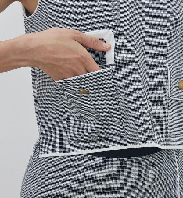 DES PRES「ストレッチダブルジャカード パイピングプルオーバー」|ニット・セーター|