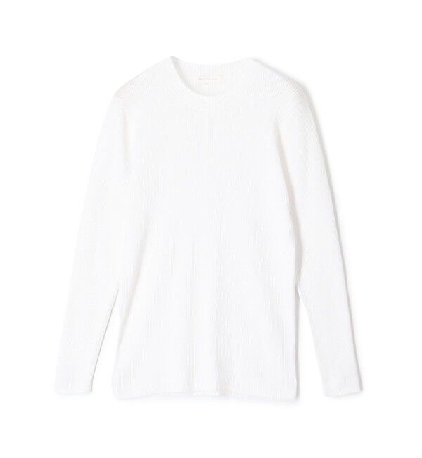 GALERIE VIE「ギザコットンリブ クルーネックプルオーバー」|ニット・セーター|11 ホワイト