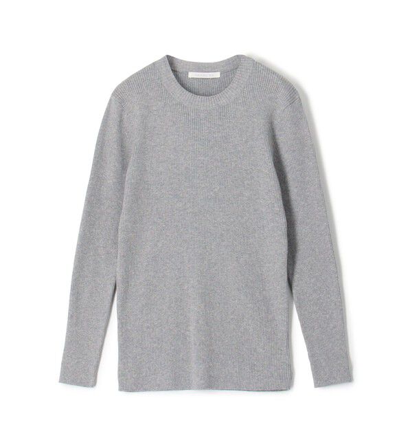 GALERIE VIE「ギザコットンリブ クルーネックプルオーバー」|ニット・セーター|15 グレー