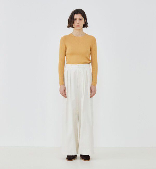 GALERIE VIE「ギザコットンリブ クルーネックプルオーバー」|ニット・セーター|