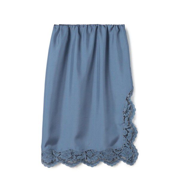 MACPHEE「ピグメントレース コンビネーションスカート」|タイト|65 ブルー