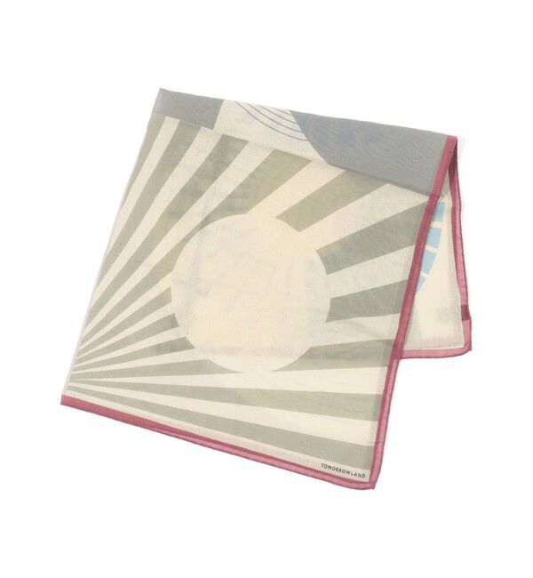 TOMORROWLAND GOODS「TOMORROWLAND コットンシルク プリントスカーフ」|バンダナ・スカーフ|34 ピンク系