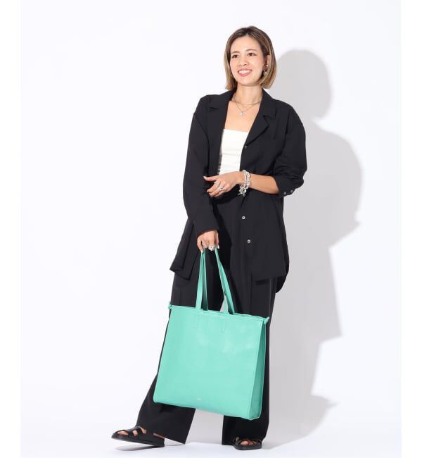  「【blancle/ ブランクレ】S.LETHER SQUEEZE BIG TOTE」|トートバッグ|