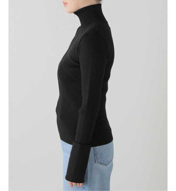  「LIVINGTONE DOLK ZIPPER FLY HIGH NECK KNIT LT-KNIT2-07：ニット」|ニット・セーター|