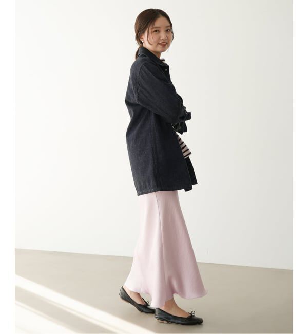 IENA「《追加10》ダブルサテンスカート」|スカート|