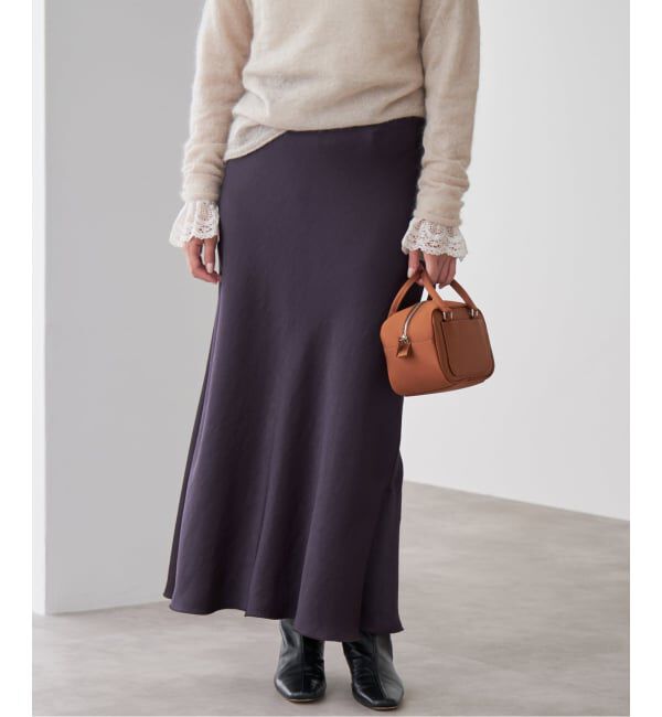 IENA「《追加10》ダブルサテンスカート」|スカート|