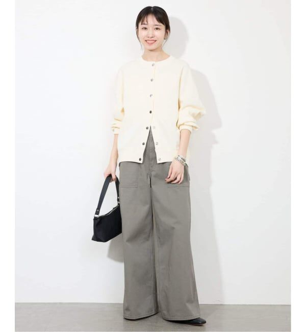 SLOBE IENA「《追加》ダブルフェイスジャージースナップカーディガン」|カーディガン|