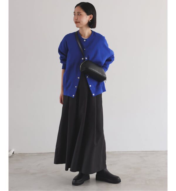 SLOBE IENA「《追加》ダブルフェイスジャージースナップカーディガン」|カーディガン|