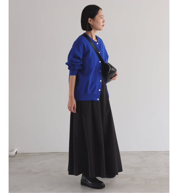 SLOBE IENA「《追加》ダブルフェイスジャージースナップカーディガン」|カーディガン|