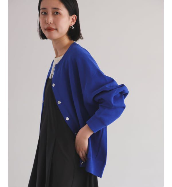 SLOBE IENA「《追加》ダブルフェイスジャージースナップカーディガン」|カーディガン|