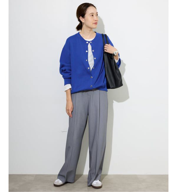 SLOBE IENA「《追加》ダブルフェイスジャージースナップカーディガン」|カーディガン|