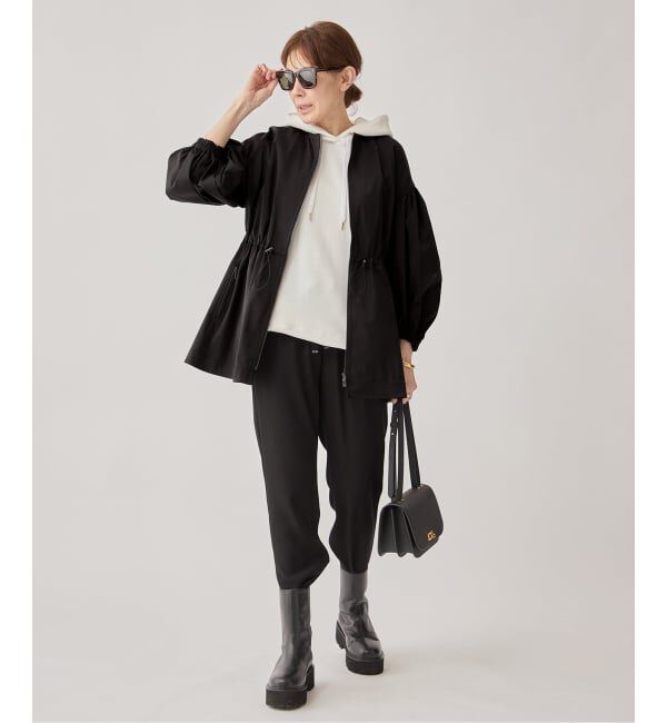 VERMEIL par iena「《追加》ノーカラーギャザーZIPブルゾン」|その他|