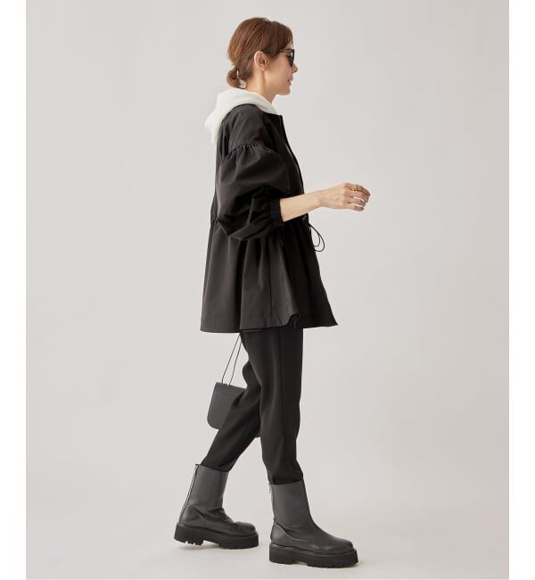 VERMEIL par iena「《追加》ノーカラーギャザーZIPブルゾン」|その他|