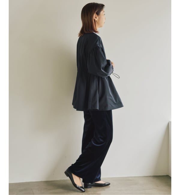 VERMEIL par iena「《追加》ノーカラーギャザーZIPブルゾン」|その他|