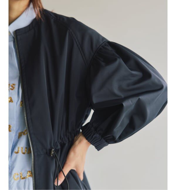 VERMEIL par iena「《追加》ノーカラーギャザーZIPブルゾン」|その他|