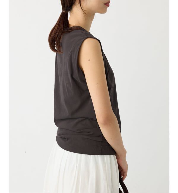 IENA「《追加》ATON/エイトン FRESCA SINGLE JERSEY ノースリーブ」|Tシャツ・カットソー|