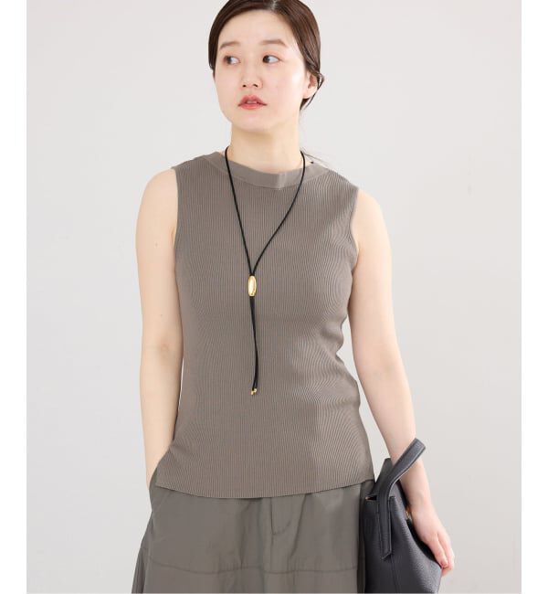 IENA「《予約》 ECOSPLASH リブボートネックプルオーバー」|ニット・セーター|