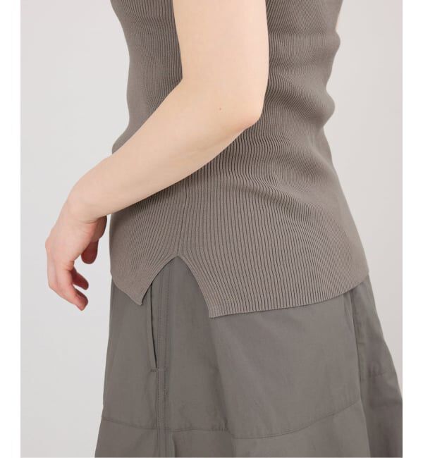 IENA「《予約》 ECOSPLASH リブボートネックプルオーバー」|ニット・セーター|