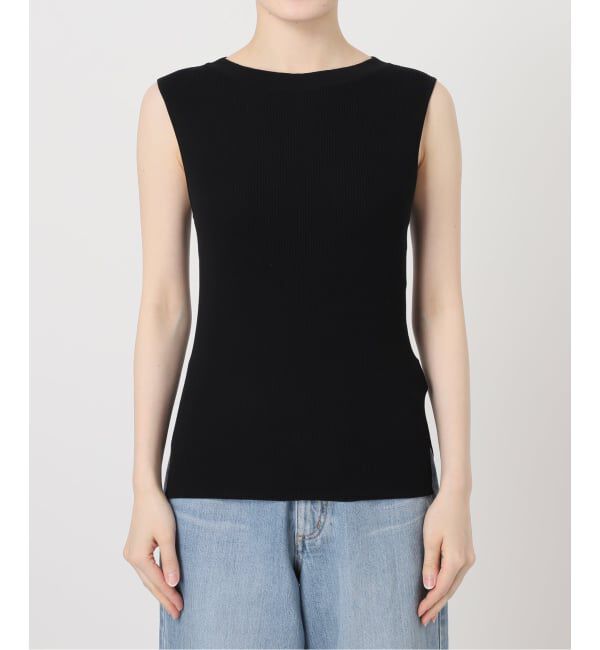 IENA「《予約》 ECOSPLASH リブボートネックプルオーバー」|ニット・セーター|