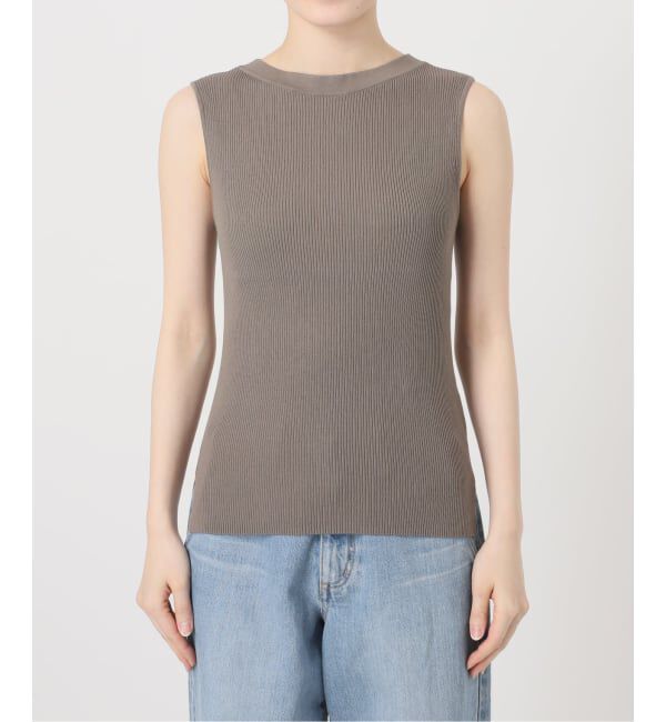 IENA「《予約》 ECOSPLASH リブボートネックプルオーバー」|ニット・セーター|