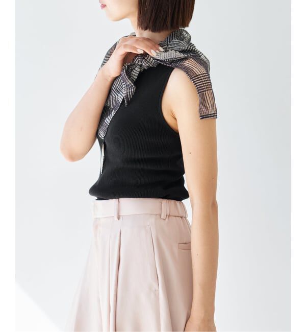 IENA「《予約》 ECOSPLASH リブボートネックプルオーバー」|ニット・セーター|