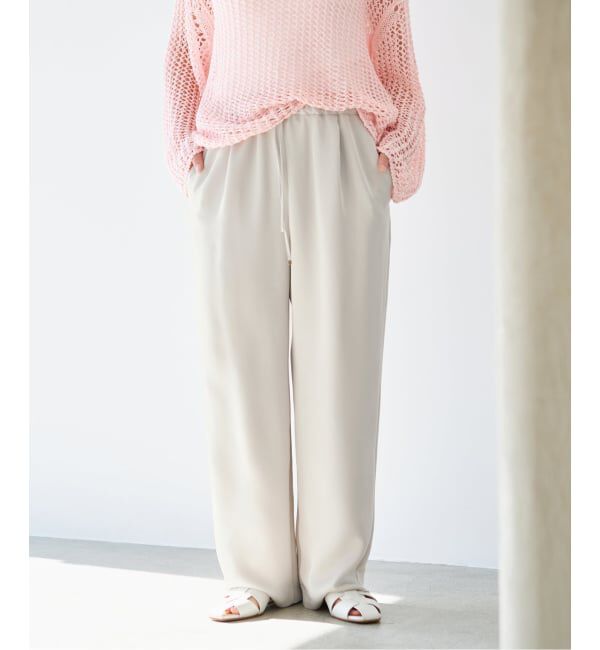 IENA「《予約》ウォッシャブルシルキーサテンイージーパンツ」|その他|