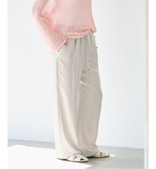 IENA「《予約》ウォッシャブルシルキーサテンイージーパンツ」|その他|