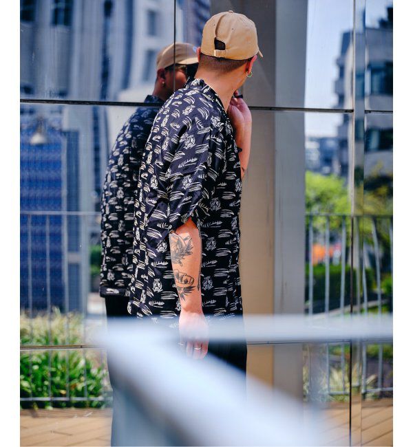 Paris Saint-Germain「【隈 研吾 &times; Paris Saint-Germain】グラフィックプリント オープンカラーシャツ」|シャツ・ブラウス|