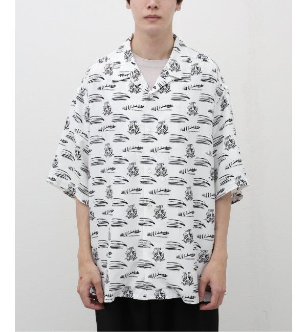 Paris Saint-Germain「【隈 研吾 &times; Paris Saint-Germain】グラフィックプリント オープンカラーシャツ」|シャツ・ブラウス|