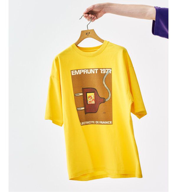 417 EDIFICE「SAVIGNAC サヴィニャック 別注 French Company プリントTシャツ 2」|Tシャツ・カットソー|イエロー
