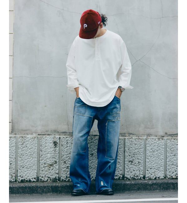 JOURNAL STANDARD relume「ガーメントダイ スリーピング ヘンリーネック Tシャツ」|Tシャツ・カットソー|