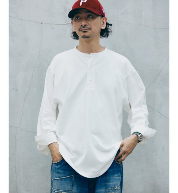 JOURNAL STANDARD relume「ガーメントダイ スリーピング ヘンリーネック Tシャツ」|Tシャツ・カットソー|