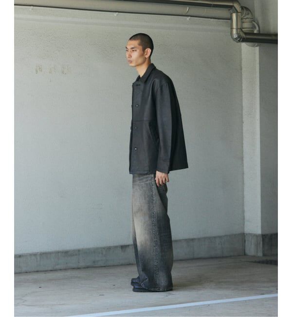 JOURNAL STANDARD「ゴートレザー ウォッシュド カーコート」|ライダースジャケット|