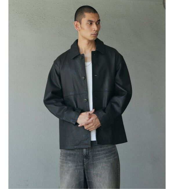 JOURNAL STANDARD「ゴートレザー ウォッシュド カーコート」|ライダースジャケット|